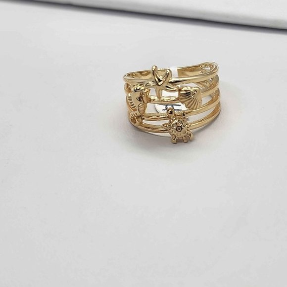 Brand New Brazilian 18k Gold Filled Sea Animals  Ring - Picture 4 of 4